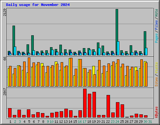 Daily usage for November 2024