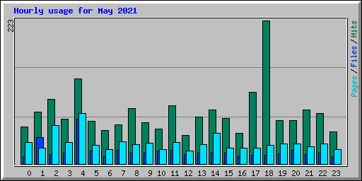 Hourly usage for May 2021