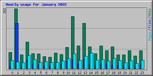 Hourly usage for January 2022