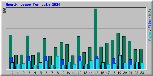 Hourly usage for July 2024