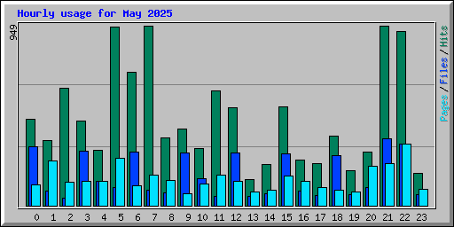 Hourly usage for May 2025